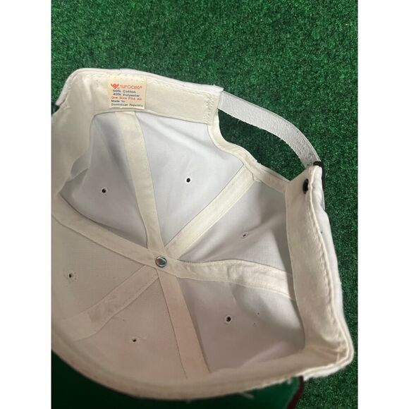 Vintage Atlantic City Gambling White & Red Strapback Adjustable hat cap 90s Y2K - Picture 4 of 6